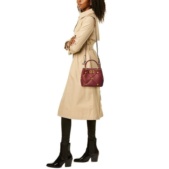 Valentino Roman Stud The Handle Small Leather Shoulder Bag - Picture 4 of 5